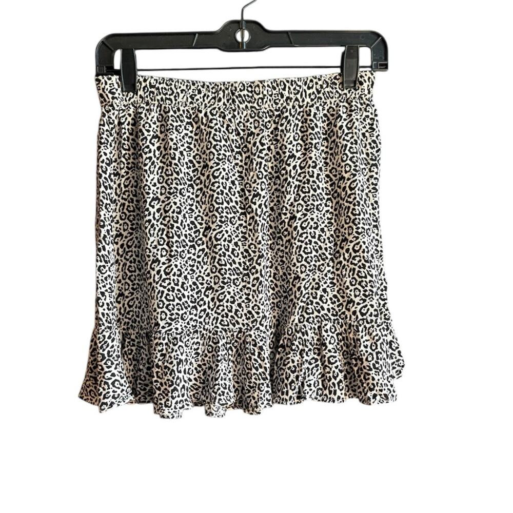 American Eagle Leopard Print Ruffle Skirt size S